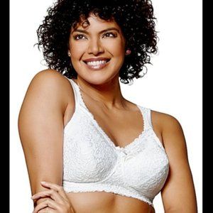 EUC Playtex Women's 18 Hour Airform Comfort Lace Wirefree Full Coverage 36D